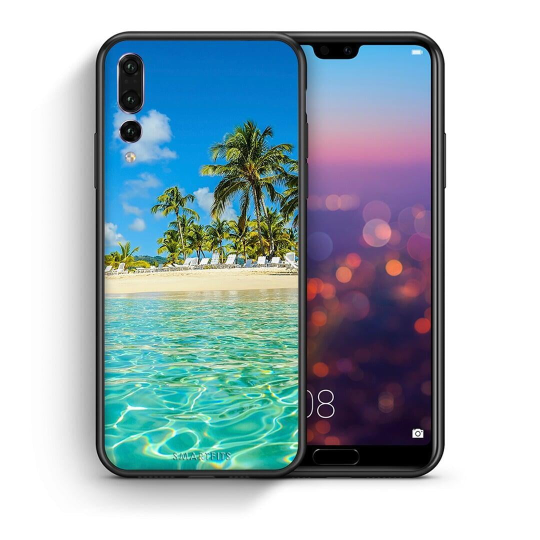 Θήκη Huawei P20 Pro Tropical Vibes από τη Smartfits με σχέδιο στο πίσω μέρος και μαύρο περίβλημα | Huawei P20 Pro Tropical Vibes case with colorful back and black bezels