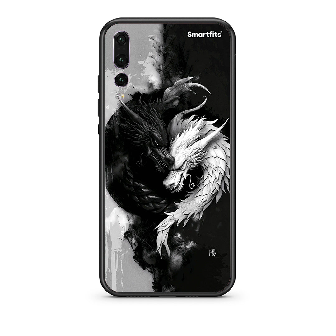 huawei p20 pro Yin Yang Θήκη από τη Smartfits με σχέδιο στο πίσω μέρος και μαύρο περίβλημα | Smartphone case with colorful back and black bezels by Smartfits