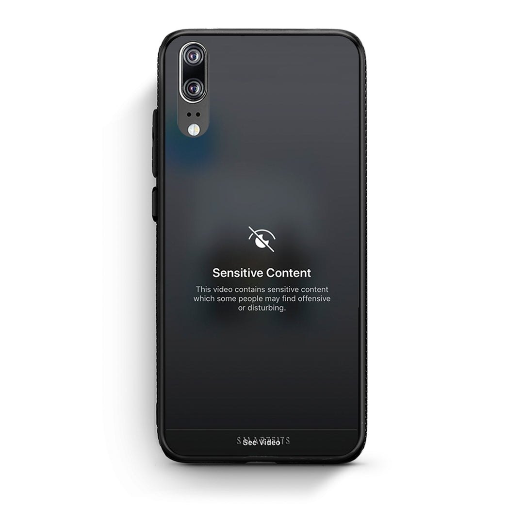 Huawei P20 Sensitive Content θήκη από τη Smartfits με σχέδιο στο πίσω μέρος και μαύρο περίβλημα | Smartphone case with colorful back and black bezels by Smartfits