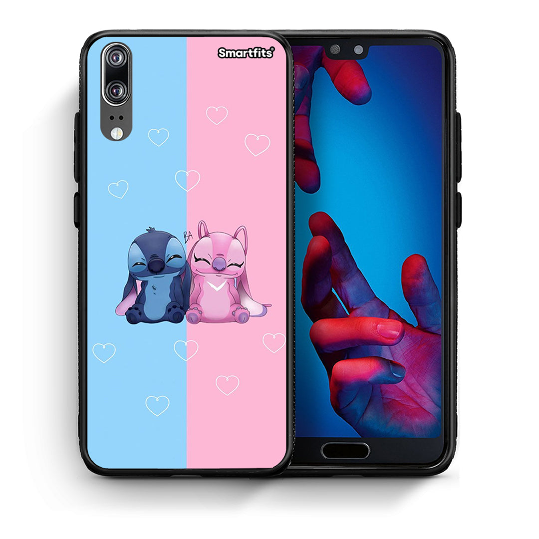 Θήκη Huawei P20 Stitch And Angel από τη Smartfits με σχέδιο στο πίσω μέρος και μαύρο περίβλημα | Huawei P20 Stitch And Angel case with colorful back and black bezels