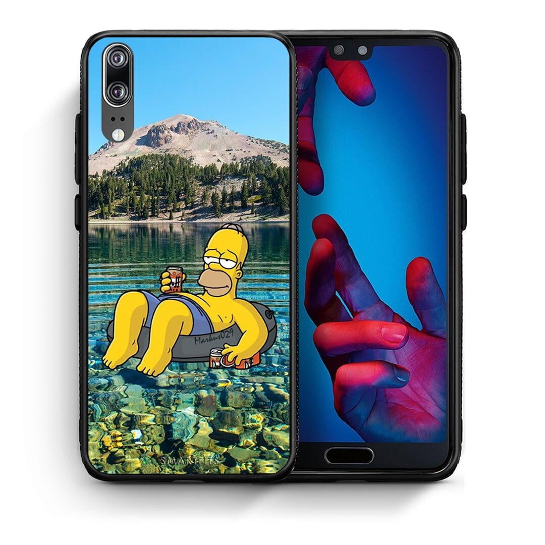 Θήκη Huawei P20 Summer Happiness από τη Smartfits με σχέδιο στο πίσω μέρος και μαύρο περίβλημα | Huawei P20 Summer Happiness case with colorful back and black bezels