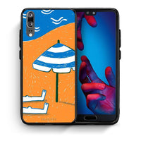 Thumbnail for Θήκη Huawei P20 Summering από τη Smartfits με σχέδιο στο πίσω μέρος και μαύρο περίβλημα | Huawei P20 Summering case with colorful back and black bezels