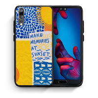 Thumbnail for Θήκη Huawei P20 Sunset Memories από τη Smartfits με σχέδιο στο πίσω μέρος και μαύρο περίβλημα | Huawei P20 Sunset Memories case with colorful back and black bezels