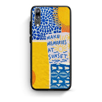 Thumbnail for Huawei P20 Sunset Memories Θήκη από τη Smartfits με σχέδιο στο πίσω μέρος και μαύρο περίβλημα | Smartphone case with colorful back and black bezels by Smartfits