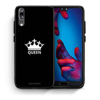 Thumbnail for Θήκη Huawei P20 Queen Valentine από τη Smartfits με σχέδιο στο πίσω μέρος και μαύρο περίβλημα | Huawei P20 Queen Valentine case with colorful back and black bezels
