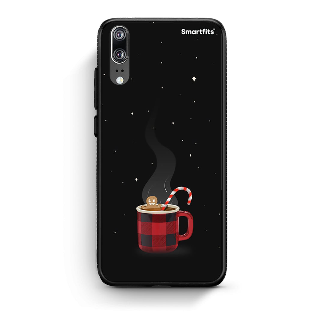 Huawei P20 Xmas Bathing θήκη από τη Smartfits με σχέδιο στο πίσω μέρος και μαύρο περίβλημα | Smartphone case with colorful back and black bezels by Smartfits