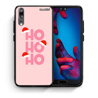 Thumbnail for Θήκη Huawei P20 Xmas Ho Ho Ho από τη Smartfits με σχέδιο στο πίσω μέρος και μαύρο περίβλημα | Huawei P20 Xmas Ho Ho Ho case with colorful back and black bezels