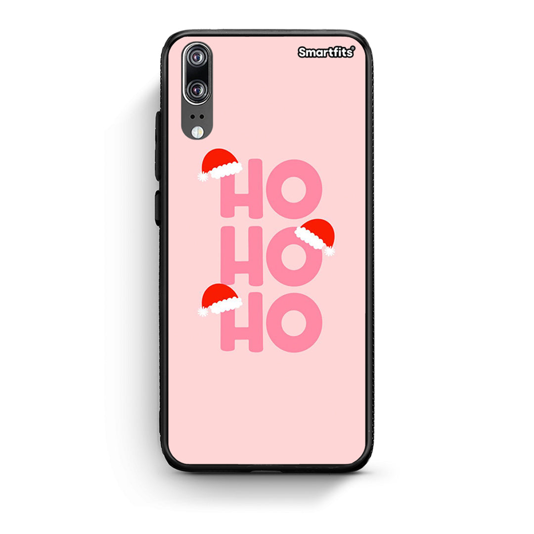 Huawei P20 Xmas Ho Ho Ho θήκη από τη Smartfits με σχέδιο στο πίσω μέρος και μαύρο περίβλημα | Smartphone case with colorful back and black bezels by Smartfits