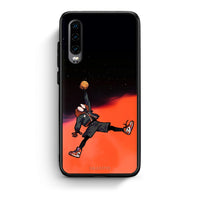 Thumbnail for Huawei P30 Basketball Hero θήκη από τη Smartfits με σχέδιο στο πίσω μέρος και μαύρο περίβλημα | Smartphone case with colorful back and black bezels by Smartfits
