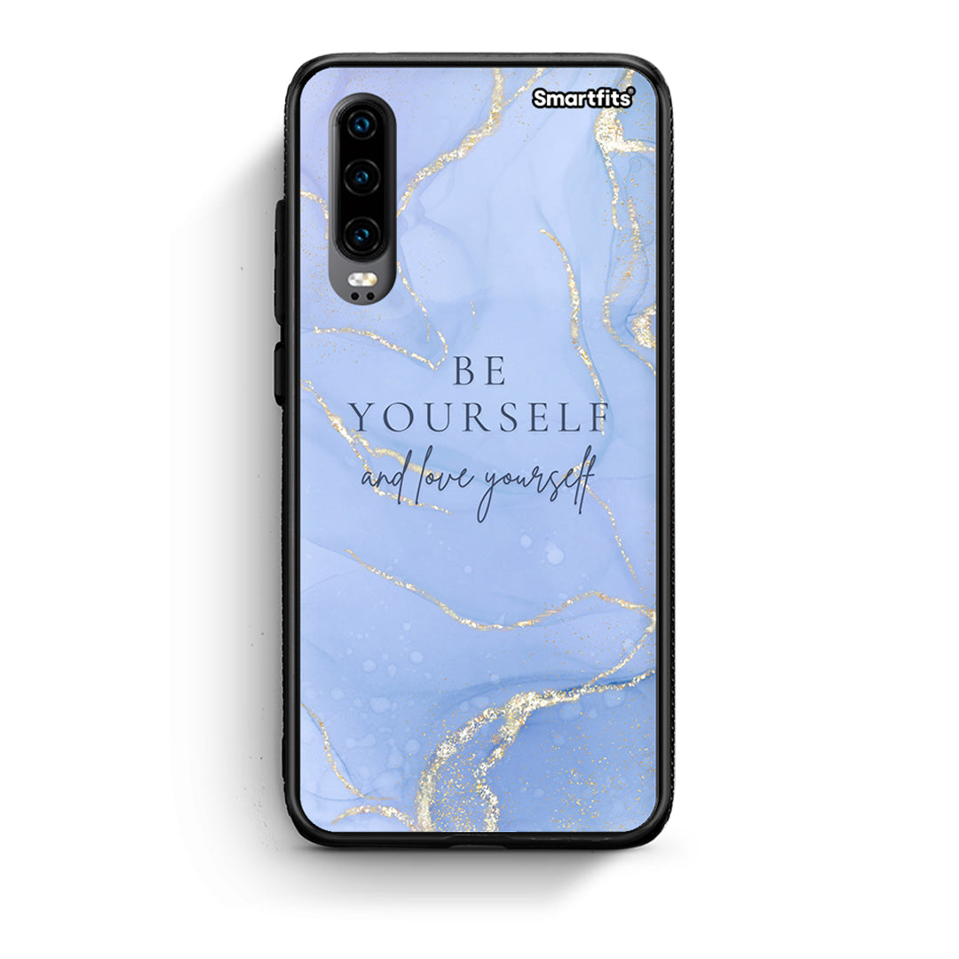 Huawei P30 Be Yourself θήκη από τη Smartfits με σχέδιο στο πίσω μέρος και μαύρο περίβλημα | Smartphone case with colorful back and black bezels by Smartfits