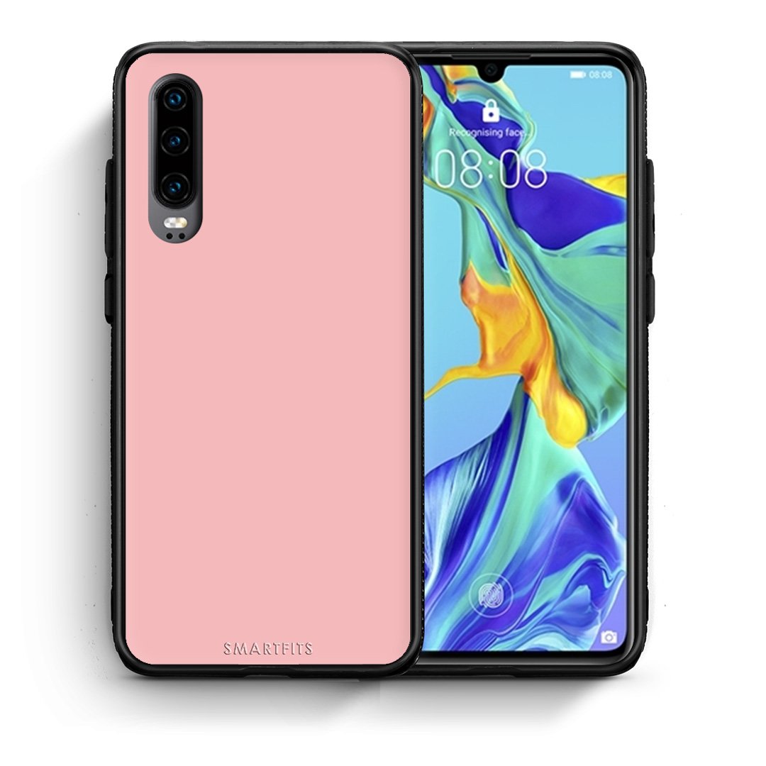 Θήκη Huawei P30 Nude Color από τη Smartfits με σχέδιο στο πίσω μέρος και μαύρο περίβλημα | Huawei P30 Nude Color case with colorful back and black bezels