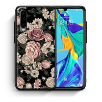 Thumbnail for Θήκη Huawei P30 Wild Roses Flower από τη Smartfits με σχέδιο στο πίσω μέρος και μαύρο περίβλημα | Huawei P30 Wild Roses Flower case with colorful back and black bezels