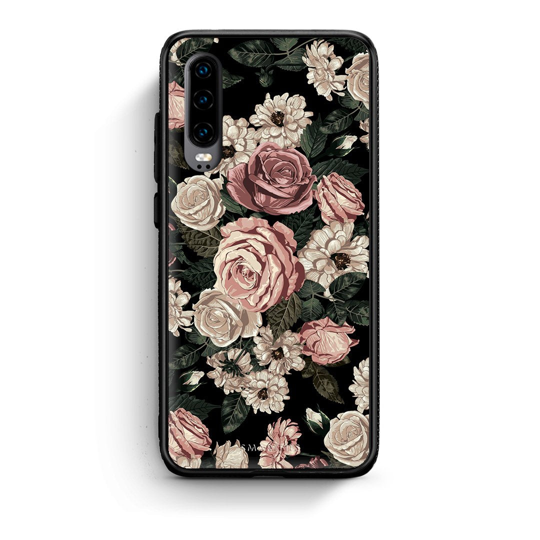4 - Huawei P30 Wild Roses Flower case, cover, bumper