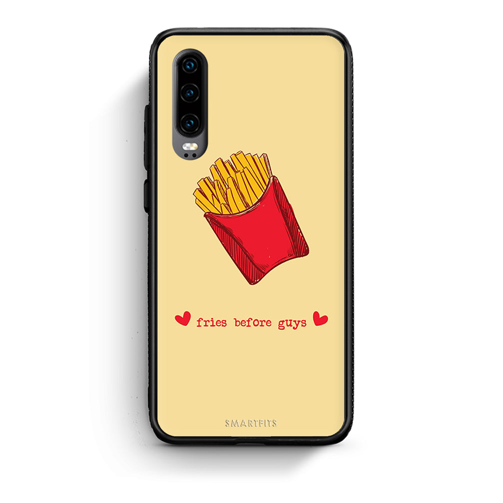 Huawei P30 Fries Before Guys Θήκη Αγίου Βαλεντίνου από τη Smartfits με σχέδιο στο πίσω μέρος και μαύρο περίβλημα | Smartphone case with colorful back and black bezels by Smartfits