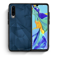 Thumbnail for Θήκη Huawei P30 Blue Abstract Geometric από τη Smartfits με σχέδιο στο πίσω μέρος και μαύρο περίβλημα | Huawei P30 Blue Abstract Geometric case with colorful back and black bezels