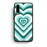 Thumbnail for Huawei P30 Green Hearts θήκη από τη Smartfits με σχέδιο στο πίσω μέρος και μαύρο περίβλημα | Smartphone case with colorful back and black bezels by Smartfits
