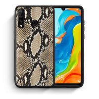 Thumbnail for Θήκη Huawei P30 Lite Fashion Snake Animal από τη Smartfits με σχέδιο στο πίσω μέρος και μαύρο περίβλημα | Huawei P30 Lite Fashion Snake Animal case with colorful back and black bezels