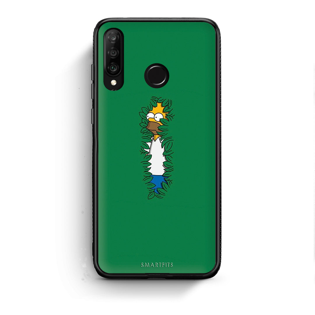 Huawei P30 Lite Bush Man Θήκη Αγίου Βαλεντίνου από τη Smartfits με σχέδιο στο πίσω μέρος και μαύρο περίβλημα | Smartphone case with colorful back and black bezels by Smartfits