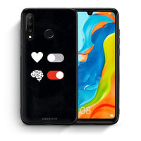 Thumbnail for Θήκη Αγίου Βαλεντίνου Huawei P30 Lite Heart Vs Brain από τη Smartfits με σχέδιο στο πίσω μέρος και μαύρο περίβλημα | Huawei P30 Lite Heart Vs Brain case with colorful back and black bezels