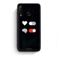 Thumbnail for Huawei P30 Lite Heart Vs Brain Θήκη Αγίου Βαλεντίνου από τη Smartfits με σχέδιο στο πίσω μέρος και μαύρο περίβλημα | Smartphone case with colorful back and black bezels by Smartfits