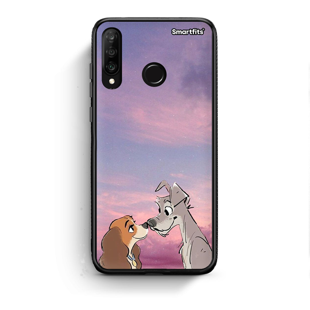 Huawei P30 Lite Lady And Tramp θήκη από τη Smartfits με σχέδιο στο πίσω μέρος και μαύρο περίβλημα | Smartphone case with colorful back and black bezels by Smartfits