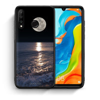 Thumbnail for Θήκη Huawei P30 Lite Moon Landscape από τη Smartfits με σχέδιο στο πίσω μέρος και μαύρο περίβλημα | Huawei P30 Lite Moon Landscape case with colorful back and black bezels