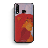 Thumbnail for Huawei P30 Lite Lion Love 1 Θήκη Αγίου Βαλεντίνου από τη Smartfits με σχέδιο στο πίσω μέρος και μαύρο περίβλημα | Smartphone case with colorful back and black bezels by Smartfits