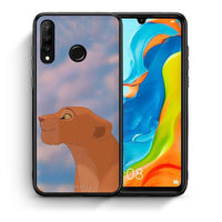 Thumbnail for Θήκη Αγίου Βαλεντίνου Huawei P30 Lite Lion Love 2 από τη Smartfits με σχέδιο στο πίσω μέρος και μαύρο περίβλημα | Huawei P30 Lite Lion Love 2 case with colorful back and black bezels