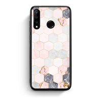 Thumbnail for 4 - Huawei P30 Lite Hexagon Pink Marble case, cover, bumper