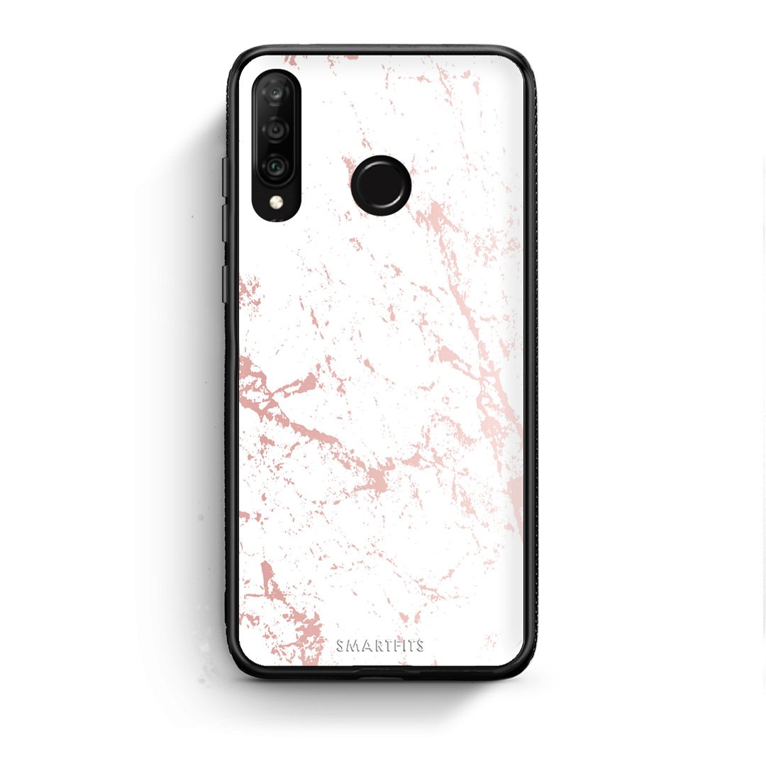 116 - Huawei P30 Lite  Pink Splash Marble case, cover, bumper