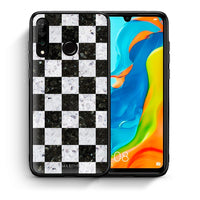 Thumbnail for Θήκη Huawei P30 Lite Square Geometric Marble από τη Smartfits με σχέδιο στο πίσω μέρος και μαύρο περίβλημα | Huawei P30 Lite Square Geometric Marble case with colorful back and black bezels