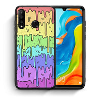 Thumbnail for Θήκη Huawei P30 Lite Melting Rainbow από τη Smartfits με σχέδιο στο πίσω μέρος και μαύρο περίβλημα | Huawei P30 Lite Melting Rainbow case with colorful back and black bezels