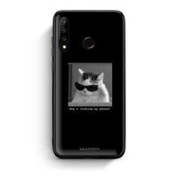 Thumbnail for Huawei P30 Lite Meme Cat θήκη από τη Smartfits με σχέδιο στο πίσω μέρος και μαύρο περίβλημα | Smartphone case with colorful back and black bezels by Smartfits