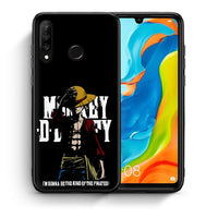 Thumbnail for Θήκη Huawei P30 Lite Pirate King από τη Smartfits με σχέδιο στο πίσω μέρος και μαύρο περίβλημα | Huawei P30 Lite Pirate King case with colorful back and black bezels