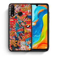 Thumbnail for Θήκη Huawei P30 Lite PopArt OMG από τη Smartfits με σχέδιο στο πίσω μέρος και μαύρο περίβλημα | Huawei P30 Lite PopArt OMG case with colorful back and black bezels