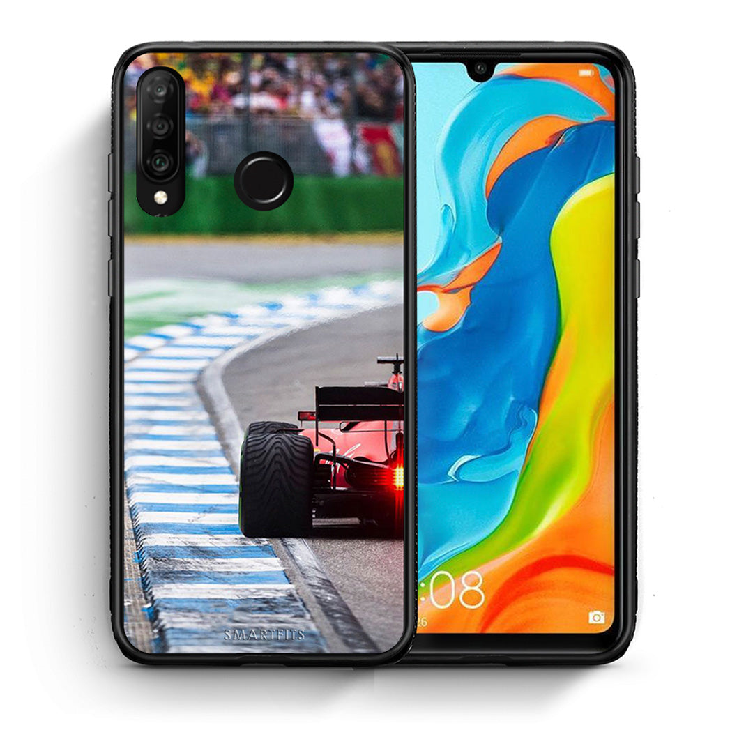 Θήκη Huawei P30 Lite Racing Vibes από τη Smartfits με σχέδιο στο πίσω μέρος και μαύρο περίβλημα | Huawei P30 Lite Racing Vibes case with colorful back and black bezels