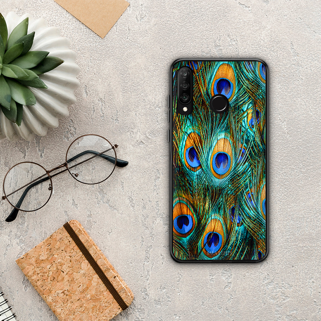 Real Peacock Feathers - Huawei P30 Lite case