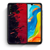 Thumbnail for Θήκη Αγίου Βαλεντίνου Huawei P30 Lite Red Paint από τη Smartfits με σχέδιο στο πίσω μέρος και μαύρο περίβλημα | Huawei P30 Lite Red Paint case with colorful back and black bezels