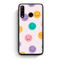 Thumbnail for Huawei P30 Lite Smiley Faces θήκη από τη Smartfits με σχέδιο στο πίσω μέρος και μαύρο περίβλημα | Smartphone case with colorful back and black bezels by Smartfits