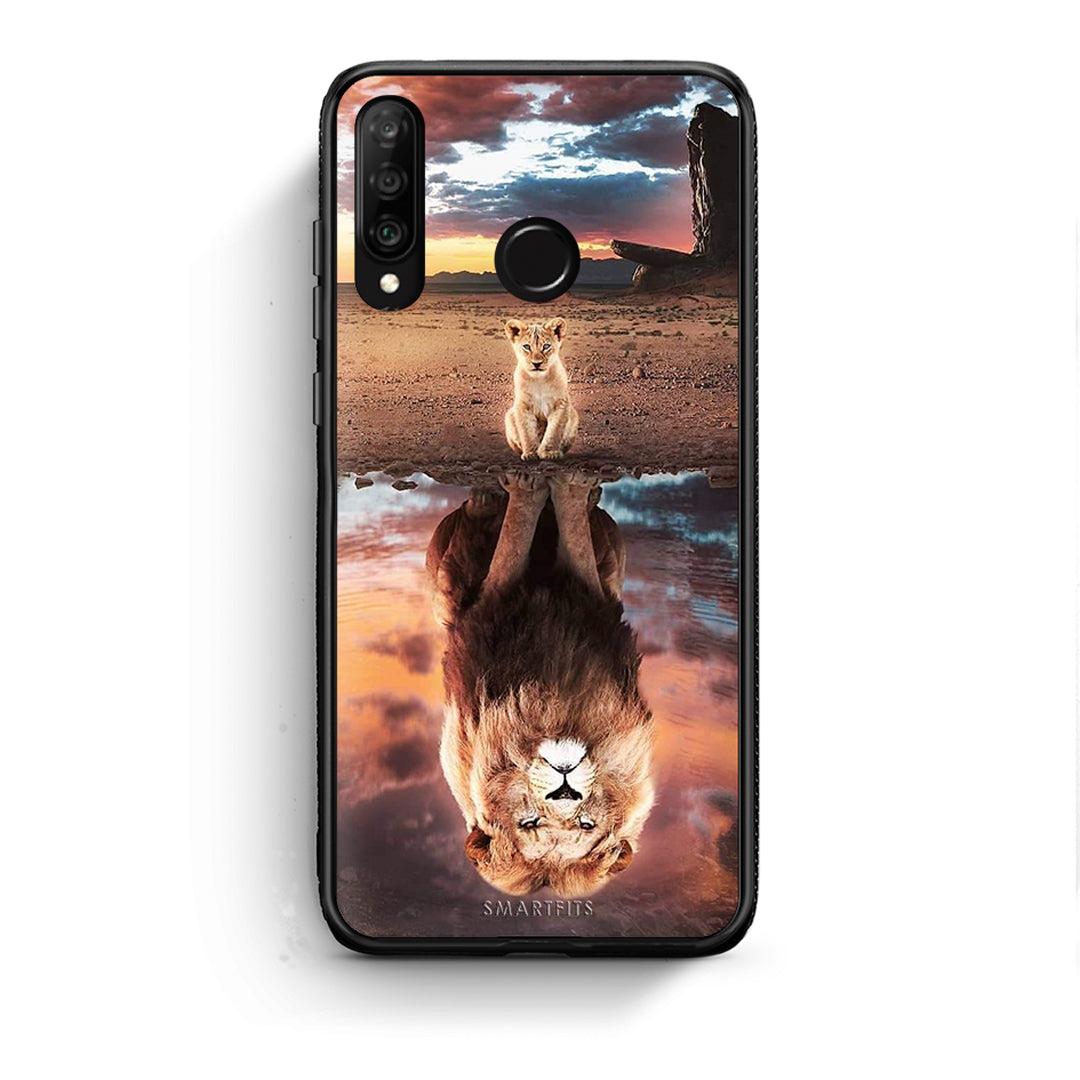 Huawei P30 Lite Sunset Dreams Θήκη Αγίου Βαλεντίνου από τη Smartfits με σχέδιο στο πίσω μέρος και μαύρο περίβλημα | Smartphone case with colorful back and black bezels by Smartfits