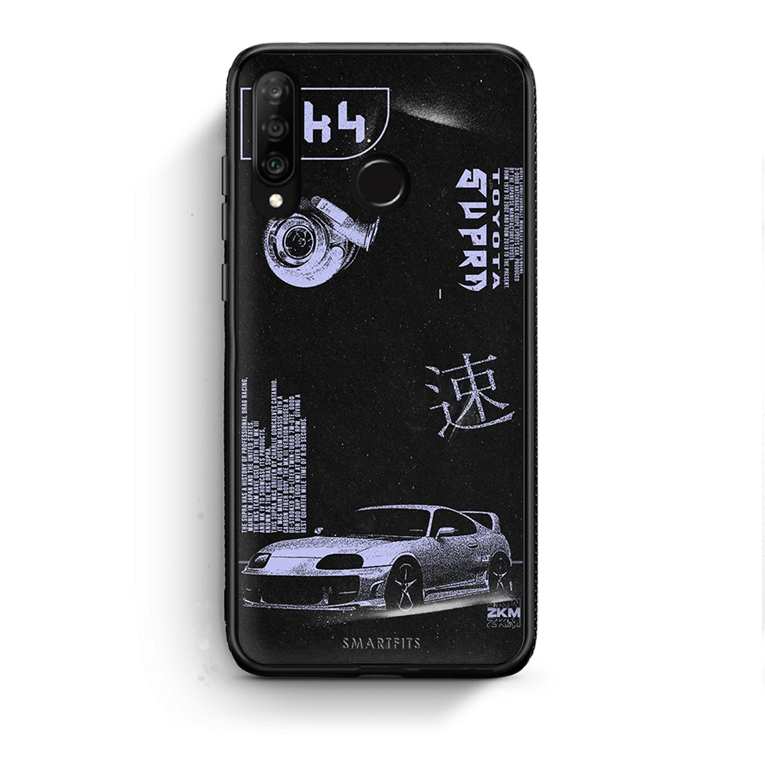 Huawei P30 Lite Tokyo Drift Θήκη Αγίου Βαλεντίνου από τη Smartfits με σχέδιο στο πίσω μέρος και μαύρο περίβλημα | Smartphone case with colorful back and black bezels by Smartfits