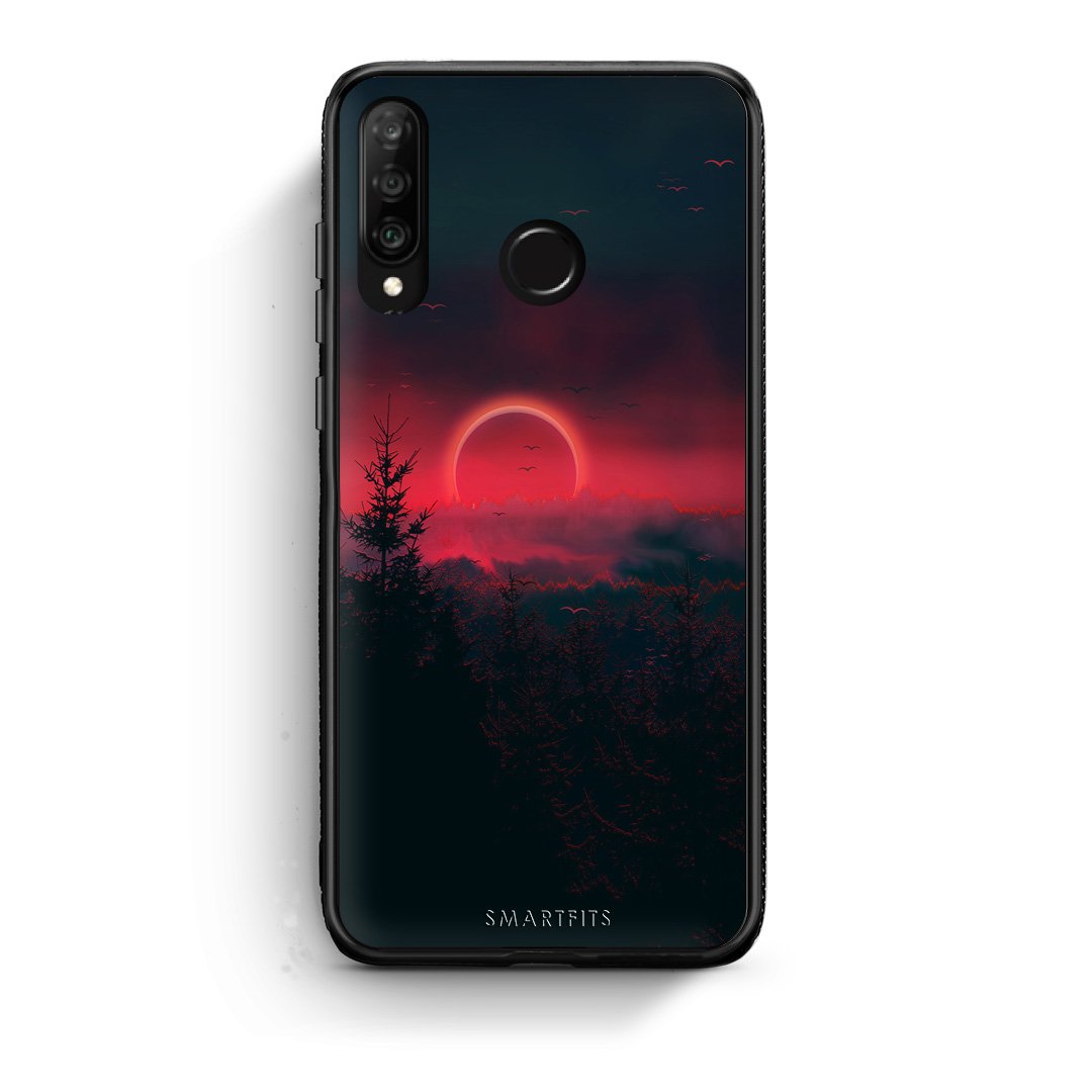 4 - Huawei P30 Lite Sunset Tropic case, cover, bumper