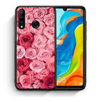 Thumbnail for Θήκη Huawei P30 Lite RoseGarden Valentine από τη Smartfits με σχέδιο στο πίσω μέρος και μαύρο περίβλημα | Huawei P30 Lite RoseGarden Valentine case with colorful back and black bezels