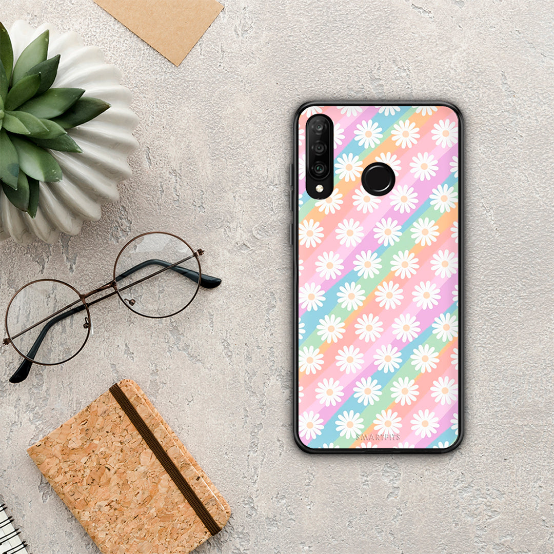 White Daisies - Huawei P30 Lite case