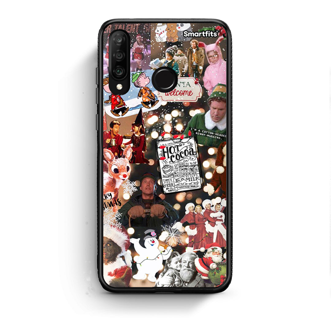 Huawei P30 Lite Xmas Movies θήκη από τη Smartfits με σχέδιο στο πίσω μέρος και μαύρο περίβλημα | Smartphone case with colorful back and black bezels by Smartfits