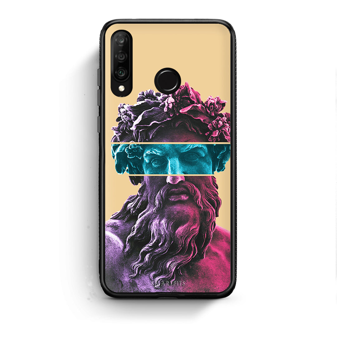 Huawei P30 Lite Zeus Art Θήκη Αγίου Βαλεντίνου από τη Smartfits με σχέδιο στο πίσω μέρος και μαύρο περίβλημα | Smartphone case with colorful back and black bezels by Smartfits