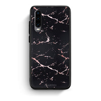 Thumbnail for 4 - Huawei P30  Black Rosegold Marble case, cover, bumper