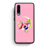 Thumbnail for Huawei P30 Moon Girl θήκη από τη Smartfits με σχέδιο στο πίσω μέρος και μαύρο περίβλημα | Smartphone case with colorful back and black bezels by Smartfits