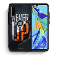 Thumbnail for Θήκη Αγίου Βαλεντίνου Huawei P30 Never Give Up από τη Smartfits με σχέδιο στο πίσω μέρος και μαύρο περίβλημα | Huawei P30 Never Give Up case with colorful back and black bezels