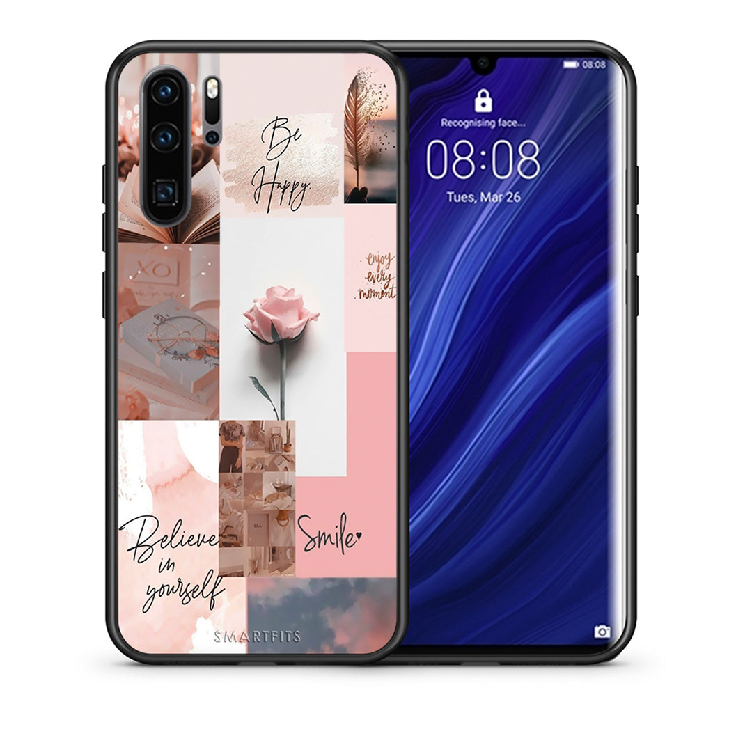 Θήκη Huawei P30 Pro Aesthetic Collage από τη Smartfits με σχέδιο στο πίσω μέρος και μαύρο περίβλημα | Huawei P30 Pro Aesthetic Collage case with colorful back and black bezels